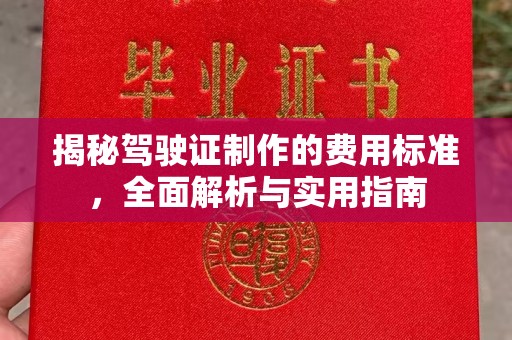 基隆揭秘驾驶证制作的费用标准，全面解析与实用指南