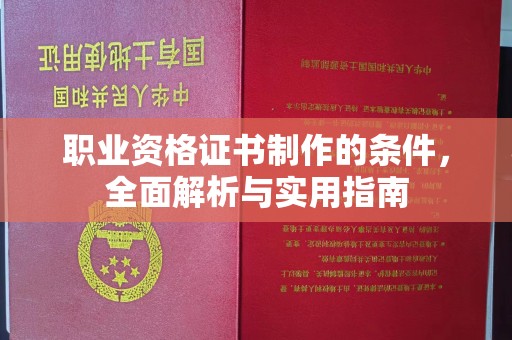 岭东职业资格证书制作的条件，全面解析与实用指南